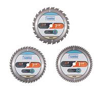 Luckyway 7-1/4 Inch Circular Saw Blade 24T Framing & 40T Ripping/Crosscutting & 60T Finish with 5/8 Inch Arbor TCT (Tungsten Carbide Tipped) Saw Blade for Cutting Wood 3-Pack