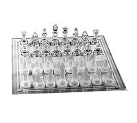 Glass Chess Board Anti-Broken Elegant Glass Chess Pieces Chess Game Chess Set Chess Game
