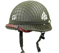 LUCKYYAN Perfect WW2 US Army M1 Green Helmet Replica with Net/Canvas Chin Strap DIY Painting