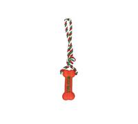LuCla Concept Store Christmas Dog Rope Toy | Toy Xmas Present Gift | Interactive Chew Toy | For Dog Teeth Cleaning (Red-Woofmas)