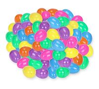 Luclay 50pcs Eater Eggs Colourful Fillable Plastic Easter Eggs for Egg Hunt Kids to Fill with Easter Treats Spring & Easter Party Bag Fillers & Prizes & Chocolate