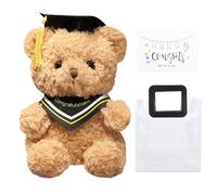 Luclay Graduation Teddy Bear Stuffed Animals with Gift Bag Greeting Card 2026 Graduation Plush Teddy with Hat Fluffy Toy Soft primary High School College Personalised Graduation Gifts for Her & Him