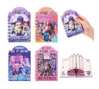 Luclay Notebook Stationery Kids Kpop- 4Pcs Mini Notebook Writing School Supplies for Girls Boys Diary Study Party Bag Fillers Birthday Classroom Rewards Easter Christmas Back to School Gift Kids