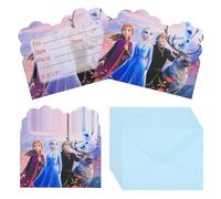 Luclay Party Invitations Kids- 20 Ice Princess Invitation Cards with 20 Envelopes Cartoon Party Invites Children's birthday Party Favors Double Sided Invite Cards for Boys Girls Baby Shower Party