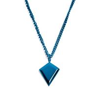Lucleon by Trendhim | Arrowhead Necklace | For Men | Polished Stainless Steel | Blue Pendant |