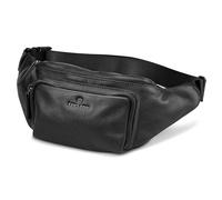 Lucleon by Trendhim Black Leather Bum Bag for Men | Full-Grain Cowhide with Aniline Finish and Cotton Lining | Danish Design for Daily Use and Travel