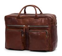 Lucleon by Trendhim Leather Travel Bag for Men | Buffalo Leather with Cotton Lining | Padded 15.6" Laptop Compartment | Adjustable Strap | Danish Design