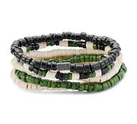 Lucleon by Trendhim Men's Bracelet | 5-Piece Surfer Bracelet Set in Black Leather | Stylish Accessory for Beach, Casual & Festival Looks | Danish Design