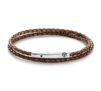 Lucleon by Trendhim Men's Bracelet | Collins 3mm Leather Wrap Bracelet in Vintage Brown | Genuine Leather with Magnetic Clasp | Danish Design | Stylish Accessory for Everyday & Special Occasions