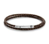 Lucleon by Trendhim Men's Bracelet | Collins 3mm Leather Wrap Bracelet in Vintage Brown | Genuine Leather with Magnetic Clasp | Danish Design | Stylish Accessory for Everyday & Special Occasions