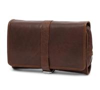 Lucleon by Trendhim Men's Wash Bag | Montreal Leather Hanging Toiletry Bag | Danish Design | Practical Grooming Bag for Travel & Everyday Use | Brown