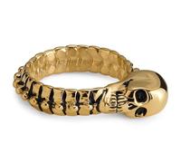 Lucleon by Trendhim Ring Men | Gold-tone Stainless Steel Skull Motif | Titanium Nitride & PVD Coating | Danish Design | Polished Finish | Gold/Black