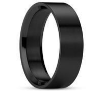 Lucleon by Trendhim Rings Men's Black | Classic Mens Ring Made from 316L Stainless Steel with a Matte Finish | Stainless Steel Rings for Men, 6.8 mm Wide | Wedding Ring