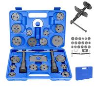 Lucn 22pcs Brake Caliper Rewind Tool Kit to Wind Back Front and Rear Disc Brake Pisto Brake Pad Ratchet Rewind Spreader Piston Retracting Caliper Press Install Tool Brake Cylinder Adjuster