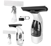 Lucn Cordless Window Vacuum Cleaner Electric Window Cleaner Tool with 3500mAh Battery, Squeegee Cordless with 300 ml Spray Bottle for Windows, Mirrors, Worktops, Tiles