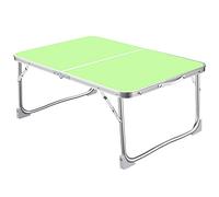 Lucn Folding Computer Desk Laptop PC Home Office University Aluminum Study Picnic Camping Table, with 4 Anti-slip Feet, Easy to Clean for Eating Breakfast, Reading, Watching Movie on Bed Sofa (Green)