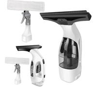 Lucn Wireless Window Vacuum Cleaner - Electric Window Cleaning Device with 3500 mAh Battery Wireless Squeegee with 300 ml Spray Bottle for Windows, Mirrors, Worktops, Tiles