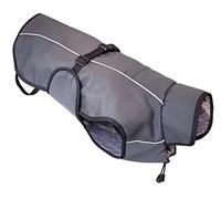 LUCOLOVE Dog Winter Coat - Waterproof Heat-Retaining Insulated Vest - Easy On/Off and Lightweight - for All Weather Conditions - Suits Very Small to Very Large Dog Breeds (Dark Grey, M)