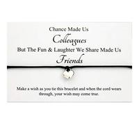 Lucor Leaving Job and Friendship Gift|Colleagues Fun Office Coworker String Bracelet|Turquoise Laughter Wish Inspirational Gift
