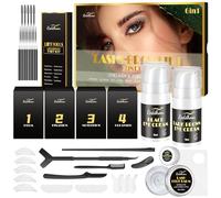 Lucoss 2025 Eyelash Lifting Set with Dyeing Brown and Black, Eyelash Lifting Gift Set, Lash Lifting Set, Brow Lamination Kit, Eyelash Lifting Set with Colour Black Updated Glue