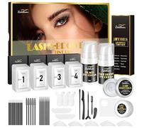 Lucoss 4-in-1 Lash Lift & Tint Kit, Professional Eyelash & Brow Lifting Set, Lamination Kit with Black & Brown Tint, Eyelash Lifting & Curling Set, Gift for Christmas Birthday