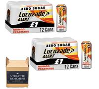 Lucozade Alert High Caffeine Energy Drink Zero Sugar (Mango Peachade) 500ml Pack Of 24