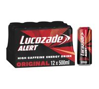 Lucozade Alert Original 12x500ml- can ; High Caffeine Energy Drink