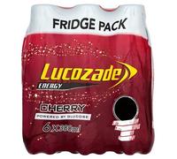 Lucozade Cherry Flavour Energy Drink, 6 x 380ml