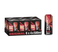 Lucozade Energy Alert Original 6x4x500ml- can ; High Caffeine Energy Drink ; Naturally-sourced caffeine ;Great Taste; Contains vitamin B3 to help reduce tiredness ;Fully recyclable