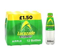 Lucozade Energy Drink 500ml Bottles, All Flavours, Fresh Stock (12 x 500ml, Apple)