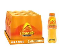 Lucozade Energy Drink Orange 8 x 380ml Multipack | Case of 3