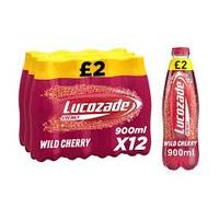 Lucozade Energy New Stock 12 x 900ml (Wild Cherry)