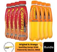 Lucozade Original & Orange Sparkling Energy Drink, 380ml
