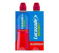 Lucozade Sport Body Fuel - Raspberry 4x500ml| Isotonic sports drink, with Electrolytes and Vitamin B3 | Still | Bursting with Flavour