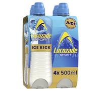 Lucozade Sport Ice Kick, Jude Bellingham Edition, 4x500ml, Isotonic sports drink with electrolytes and vitamin B3 | Still | Bursting with flavour