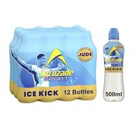 Lucozade Sport Ice Kick, Jude Bellingham Edition, 500ml (Pack of 12), Isotonic sports drink with electrolytes and vitamin B3 | Still | Bursting with flavour