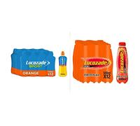 Lucozade Sport Isotonic Drink Orange Flavour with Sugars and Sweetener - 750ml |Pack of 12 & Energy Original 12 x 500ml bottles
