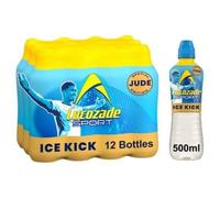Lucozade Sport Lemon & Lime ICE KICK Isotonic Drink, 500ml, Pack of 12