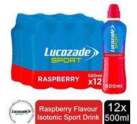 Lucozade Sport Raspberry Body Fuel 500ml, 12 Pack