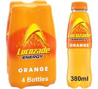 Lucozade Variety Energy & Sports Drinks Bundle | Assorted Refreshment Drink Pack for Home & Gym (Energy Drink Orange 4 x 380ml)