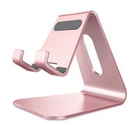 Lucrave Cell Phone Stand, Cradle, Holder,Aluminum Desktop Stand Compatible with Switch, All Smart Phone, iPhone 16 15 14 13 12 Mini Pro Max Xs Max Xr X Se 8 7 6 6s Plus SE 5 5s-Rose Gold
