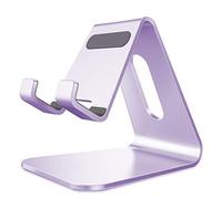 Lucrave Cell Phone Stand, Cradle, Holder,Aluminum Desktop Stand Compatible with Switch, All Smart Phone, iPhone 16 15 14 13 12 Mini Pro Max Xs Max Xr X Se 8 7 6 6s Plus SE 5 5s-Purple