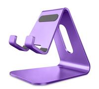 Lucrave Cell Phone Stand, Cradle, Holder, Aluminum Desktop Stand, Compatible with Switch, All Smartphones, iPhone 17 16 15 14 13 12 Mini Pro Max Xs Xr X Se 8 7 6 6s Plus SE 5 5s, Dark Purple