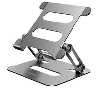 Lucrave Tablet Stand for Desk, Adjustable Foldable Aluminium iPad Stand Compatible with Microsoft Surface, iPad, Galaxy Tabs, Kindle Fire, Nexus, E-Reader (4-13 Inches), Grey