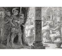 Lucretia with her maidens. Lucretia d.510 BC Roman heroine who committed suicide after being by Sextus Tarquinius (Tarquin) son of the last king of Rome Lucius Tarquinius Superbus. From