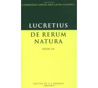 Lucretius: De Rerum Natura Book 3 (Cambridge Greek and Latin Classics)