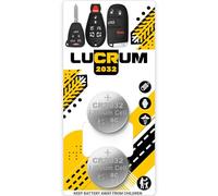 Lucrum for Jeep Key Fob Battery Replacement CR2032 Car Remote Key Battery for Jeep Cherokee, Trailhawk, Compass, Grand Cherokee, Renegade 2011-2023 CR2032 Batteries for Key Fob