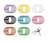 LUCTHY 40PCS Binder Rings 25mm, Colourful Metal Loose Leaf Book Rings, Snap Closure Binding Rings for Flash Cards, Index Cards, Keyrings, Crafts, School & Office (25MM)