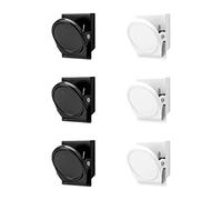 LUCTHY Fridge Magnets Clips 6pcs, Strong Whiteboard Magnets Coloured Magnetic Clips Scratch-resistant for Kids and Adults (blackwhite round 6pcs)