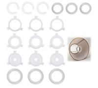 LUCTHY Lamp Shade Adapter Ring Kit - 18 Pcs E27 to E14 Reducer & Converter Set with 3-Prong Claw Grips, Universal Lampshade Fixing Kit for UK Pendant Lights, Chandeliers & Table Lamps